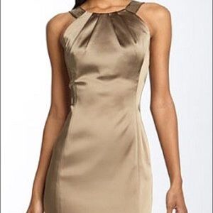 Calvin Klein gold cocktail dress